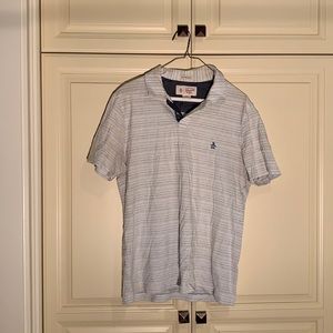 Penguin Blue and white collared shirt